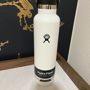 NEW Hydro Flask 21oz Standard Mouth w/ Flex Cap in WHITE NEW